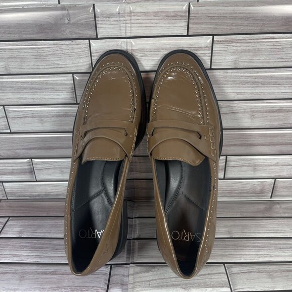 SARTO Women's Brown Patent Slip-On Loafers Women's Shoe Size‎ 8 - Picture 12 of 16